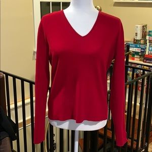 EUC Dana Buchman Stretchy Red Sweater